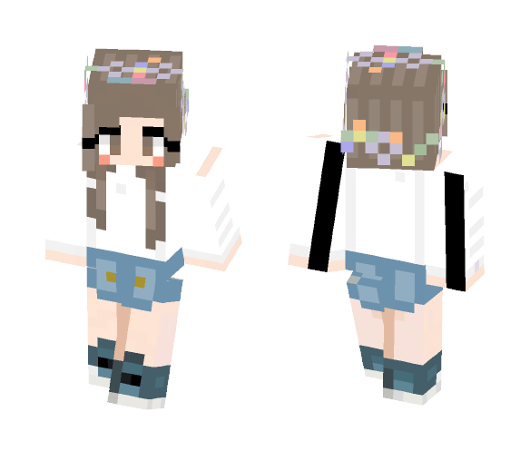 I am normal but happy - Female Minecraft Skins - image 1