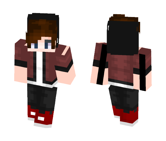 Red Shoes With Hoodie - Male Minecraft Skins - image 1