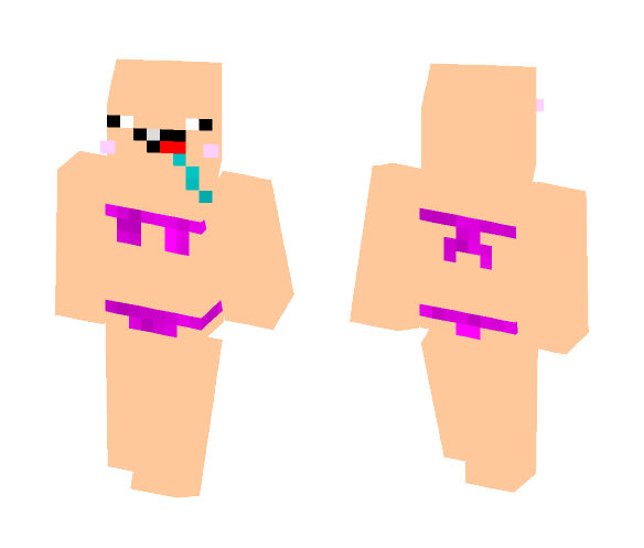 Noob Wearing A Bikini - Interchangeable Minecraft Skins - image 1