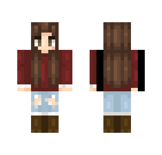 Girl with a red shirt - Girl Minecraft Skins - image 2