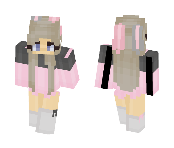 Pink and grey - Female Minecraft Skins - image 1