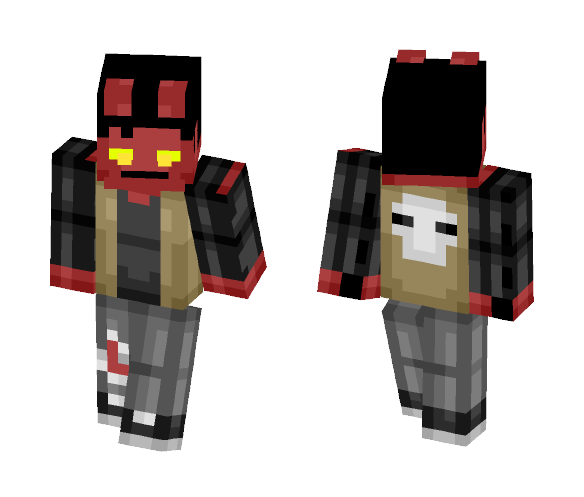 Young Hellboy (Custom) - Male Minecraft Skins - image 1