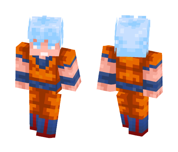 Goku Kaioken Super Saiyan Blue - Male Minecraft Skins - image 1