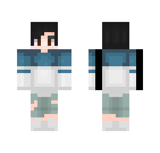 Blue And White Shirt - Male Minecraft Skins - image 2