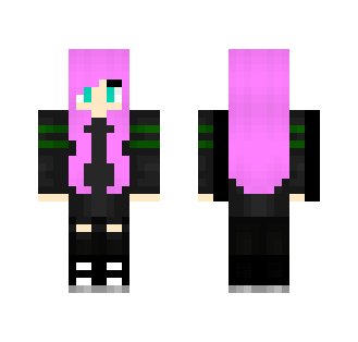 Pink Hair Girl - Color Haired Girls Minecraft Skins - image 2