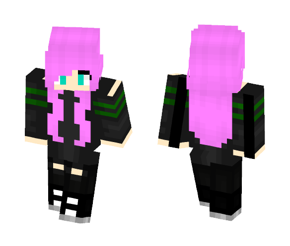Pink Hair Girl - Color Haired Girls Minecraft Skins - image 1
