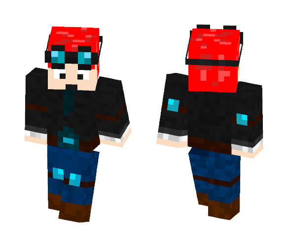 (red and blue) DanTDM - Male Minecraft Skins - image 1