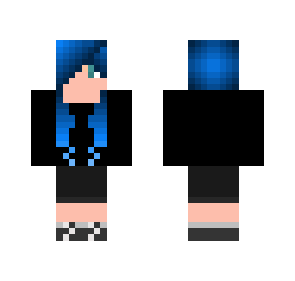Emo Blue Hair - Female Minecraft Skins - image 2