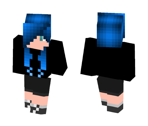 Emo Blue Hair - Female Minecraft Skins - image 1
