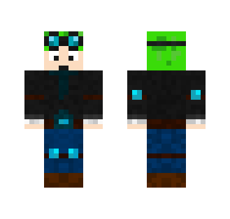 (green and blue) DanTDM - Male Minecraft Skins - image 2
