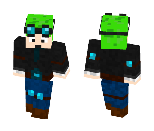 (green and blue) DanTDM - Male Minecraft Skins - image 1