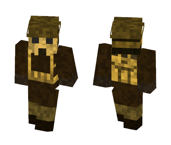 WWI British Soldier (w/ gas mask) - Male Minecraft Skins - image 1