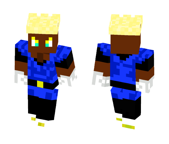 Black SuperSaiyan (SSJ 1 chocopunk) - Male Minecraft Skins - image 1