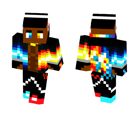 Fire and Ice Gamer - Male Minecraft Skins - image 1