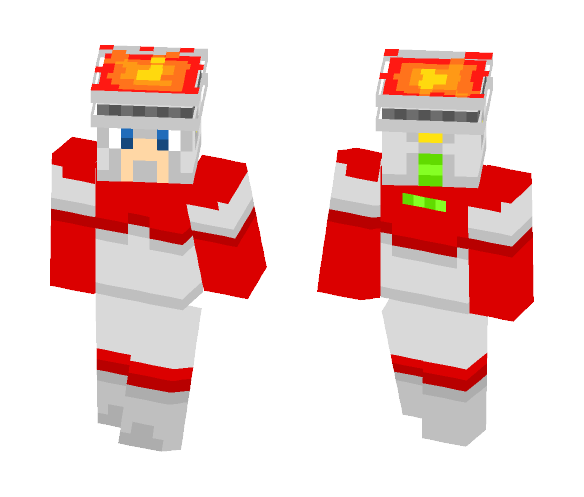 Download Free Fire man (mega man) Skin for Minecraft image 1. Fire man (.....