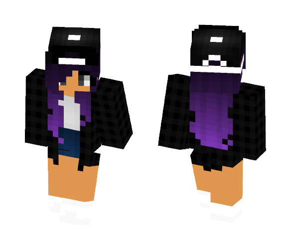 Purple-Haired Tomboy - Female Minecraft Skins - image 1