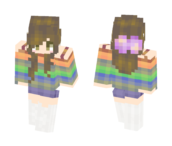 Rainbow Rainbow Riiiii! - Female Minecraft Skins - image 1