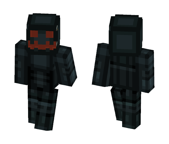 Black metal pumpkin head suit - Interchangeable Minecraft Skins - image 1