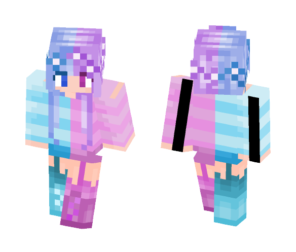 Girl Pink And Blue - Girl Minecraft Skins - image 1