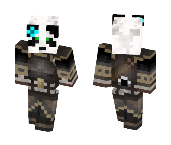 Female Panda In Dragonborn Armor - Female Minecraft Skins - image 1