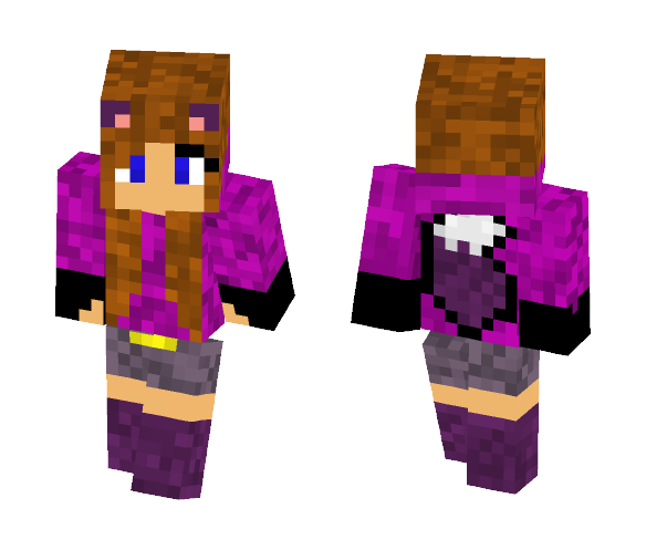 Purple WereWolf Girl - Girl Minecraft Skins - image 1