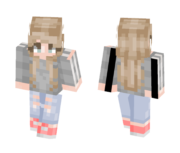 Luminous--Gray Sweater (Teen) Girl - Girl Minecraft Skins - image 1