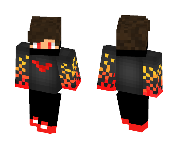 Flame Dude Skin - Male Minecraft Skins - image 1