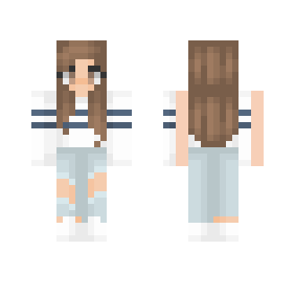 navy stripes ???? - Female Minecraft Skins - image 2