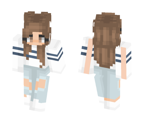 navy stripes ???? - Female Minecraft Skins - image 1