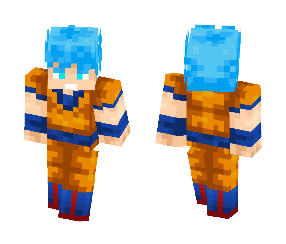 Goku SSGSS - Male Minecraft Skins - image 1