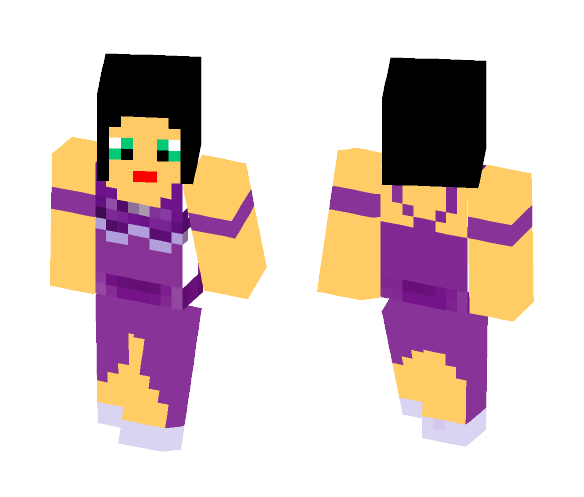 Girl In Purple Dress - Girl Minecraft Skins - image 1