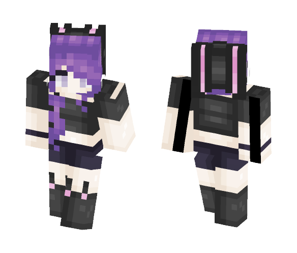 Purple Black Bunny girl - Girl Minecraft Skins - image 1