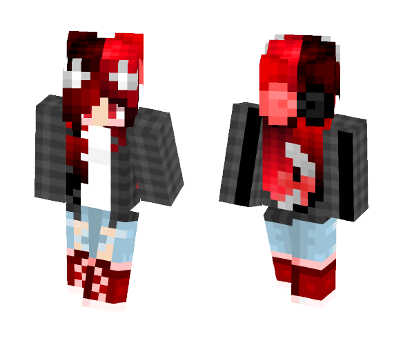 Reversed Neko Girl - Girl Minecraft Skins - image 1