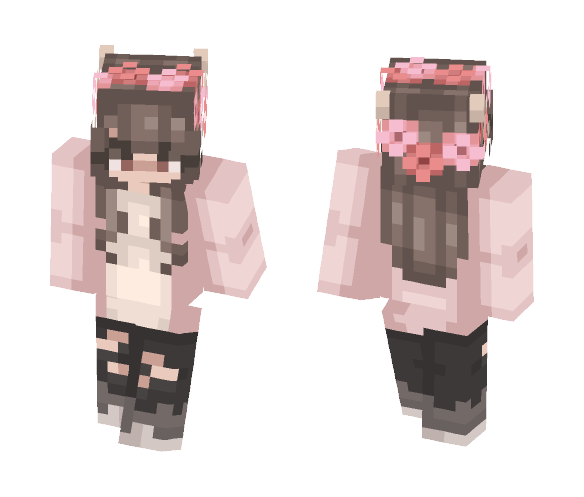 flowers and happy things - Female Minecraft Skins - image 1