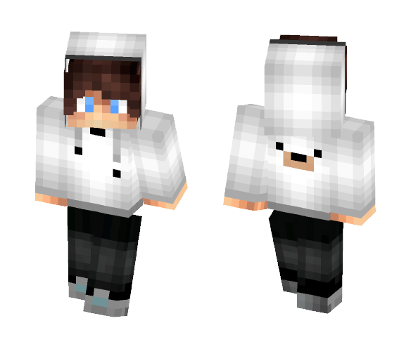 White Hoodie Boy - Boy Minecraft Skins - image 1