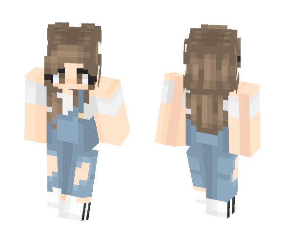 overall tee girl ???? - Girl Minecraft Skins - image 1