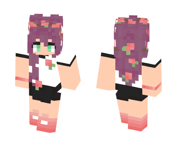 a peachy mess ~ - Female Minecraft Skins - image 1