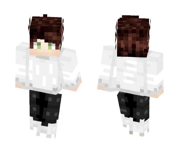 Boy in a white sweater - First post - Boy Minecraft Skins - image 1