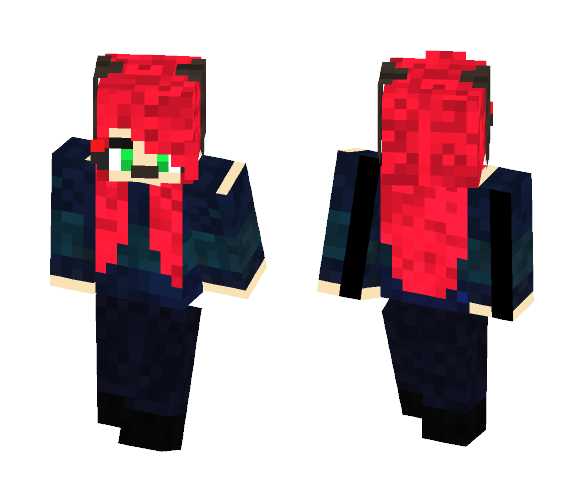 Red Hair [With Dog Ears) - Dog Minecraft Skins - image 1