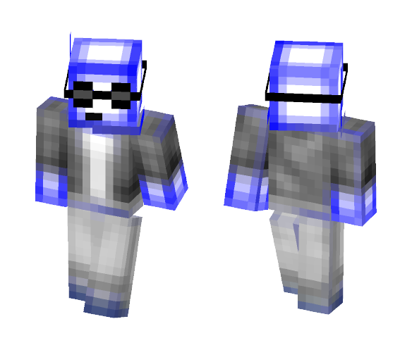 Neon Blue Man - Male Minecraft Skins - image 1