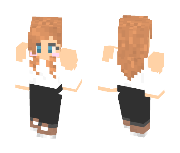no questions | casual look - Female Minecraft Skins - image 1