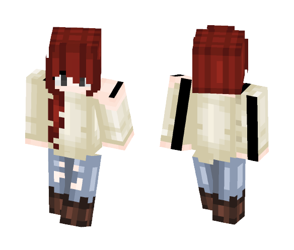Red head girl with sweater - Girl Minecraft Skins - image 1
