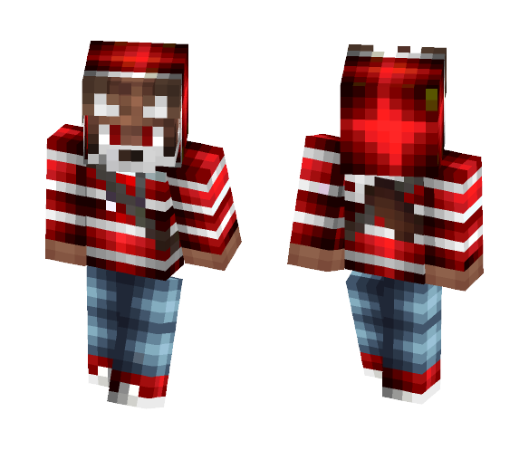 Fox In Red Hoddie - Male Minecraft Skins - image 1