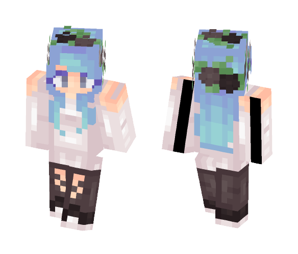 Blue Haired | - Female Minecraft Skins - image 1