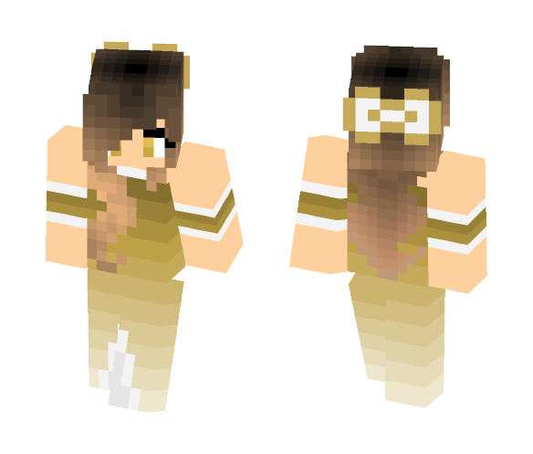 Gold Dress - Female Minecraft Skins - image 1