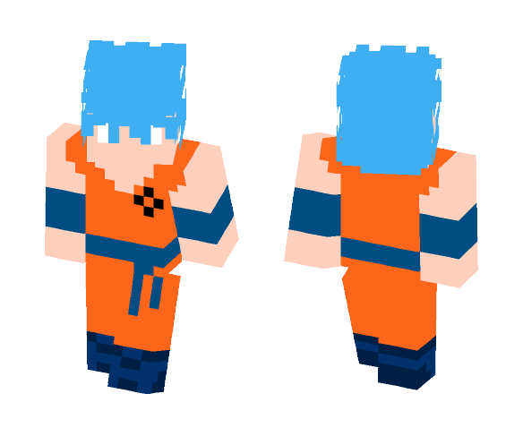 Goku(SSJB)(Ressurection F) - Male Minecraft Skins - image 1