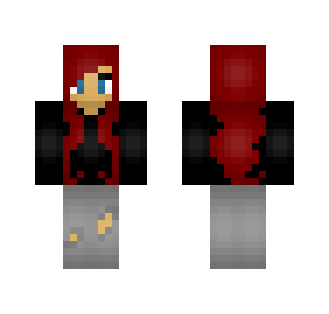Edgy Red Girl - Girl Minecraft Skins - image 2