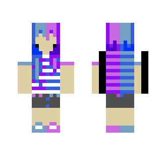 Purple&Blue Girl - Girl Minecraft Skins - image 2