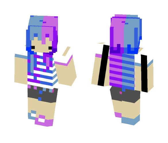 Purple&Blue Girl - Girl Minecraft Skins - image 1