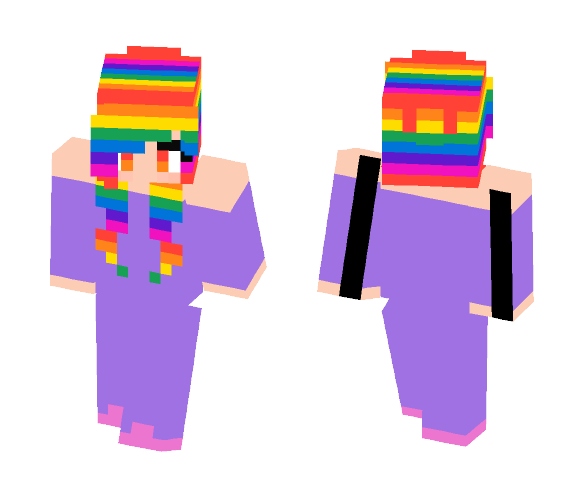 Girl - Rainbow Hair - Color Haired Girls Minecraft Skins - image 1